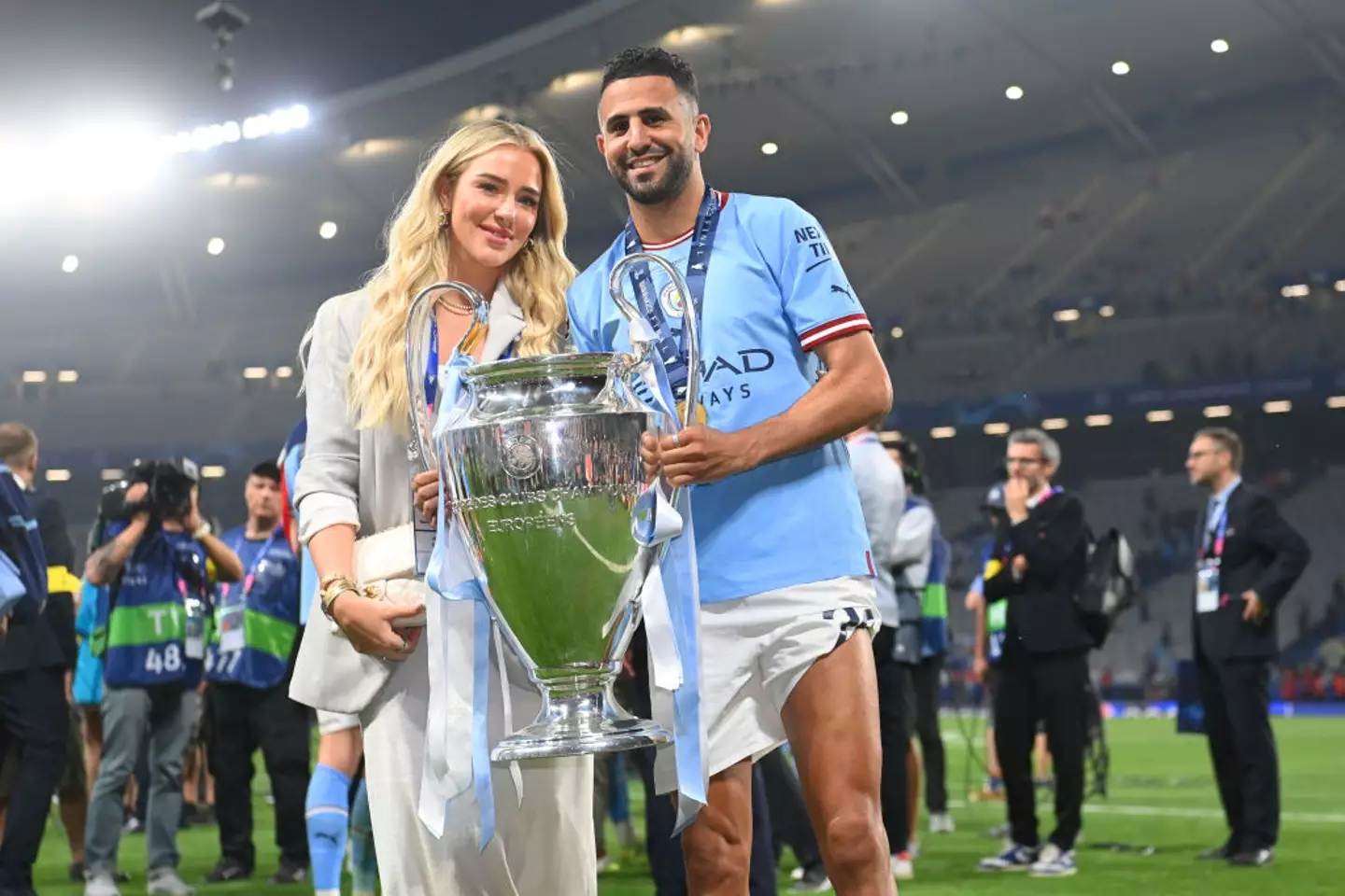 Riyad Mahrez and Taylor Ward married in 2022 (Credit:Getty)