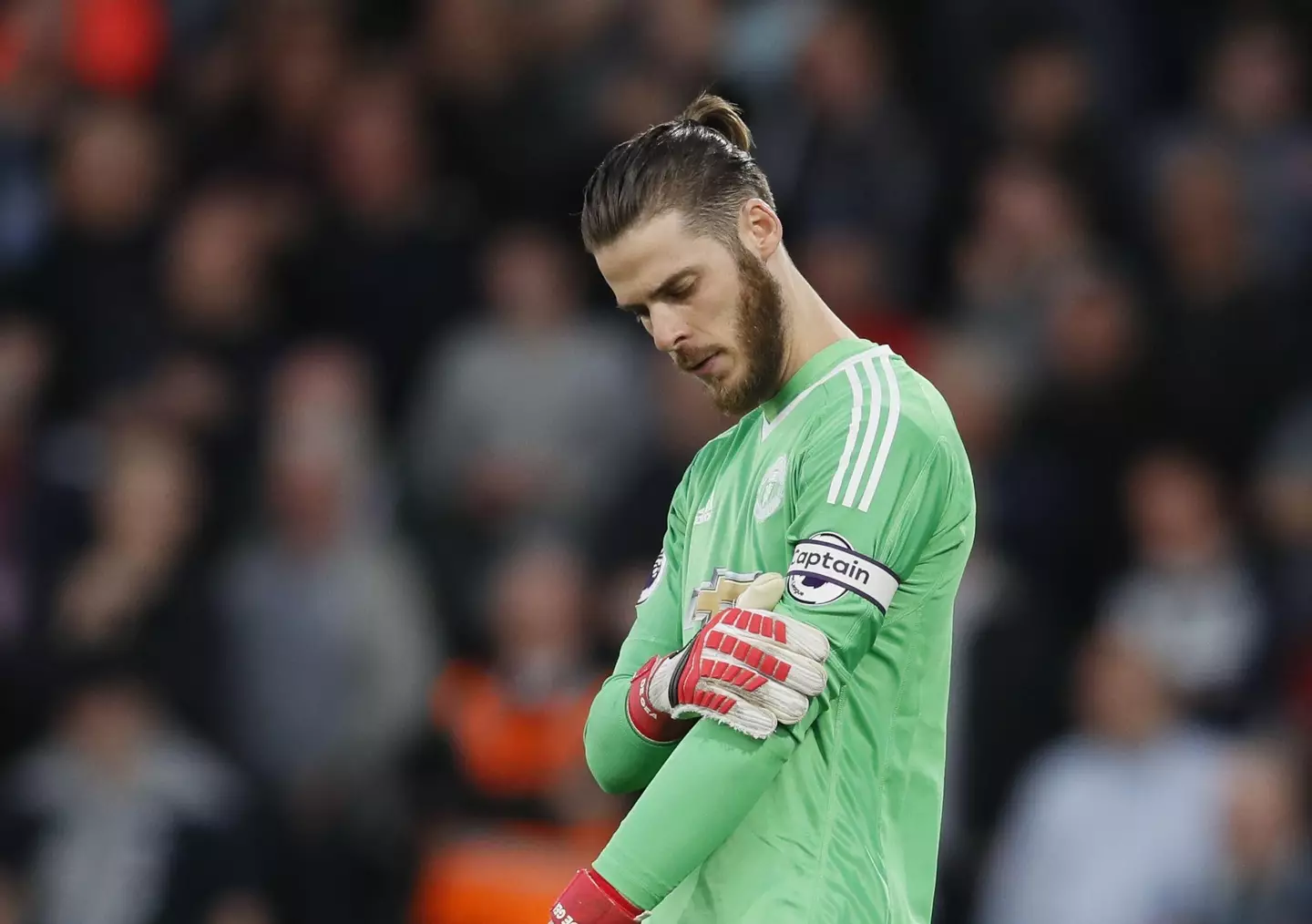 De Gea has worn the captain's armband for United on occasion. Image: Alamy