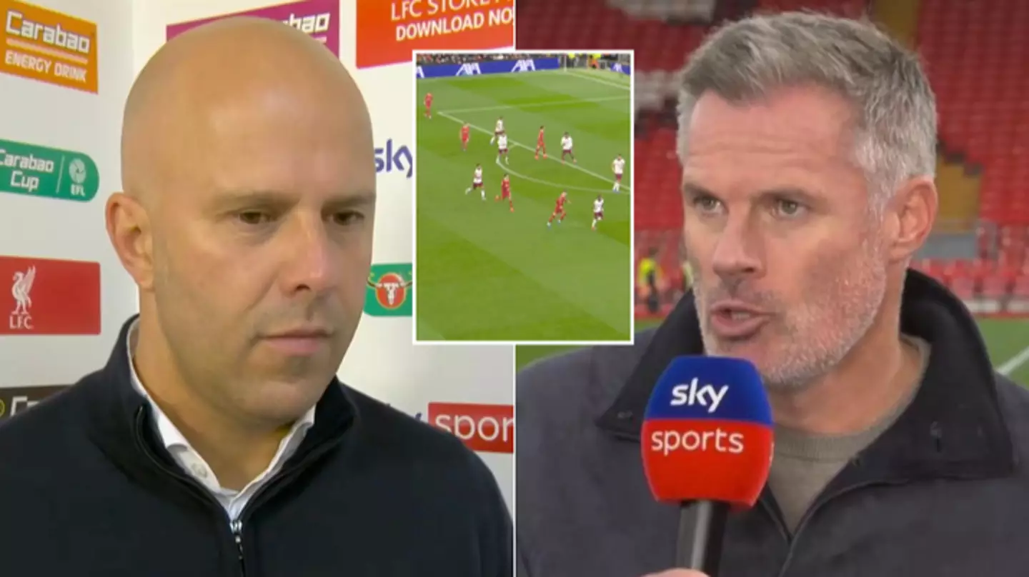 Jamie Carragher calls for Liverpool player to be 'fined' despite helping Arne Slot's men run out 5-1 winners against West Ham