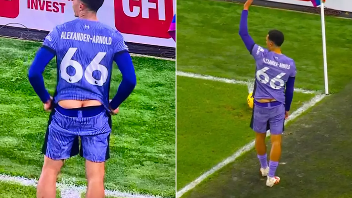 Trent Alexander-Arnold produces wonderful assist despite 'wardrobe malfunction'