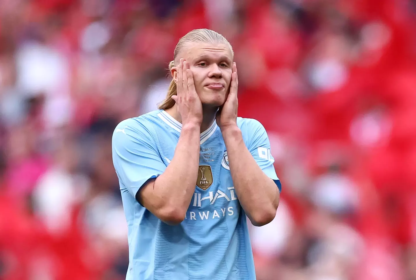 Haaland was part of the City team that lost the FA Cup final this weekend (Getty)