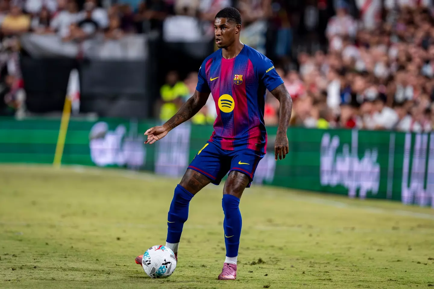 Marcus Rashford playing for Barcelona (Image: Getty