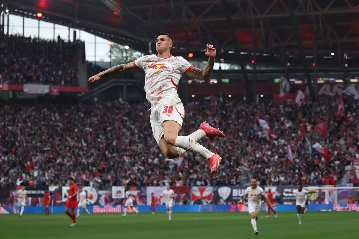 RB Leipzig forward Benjamin Sesko. (Image: Maja Hitij / Staff via Getty)