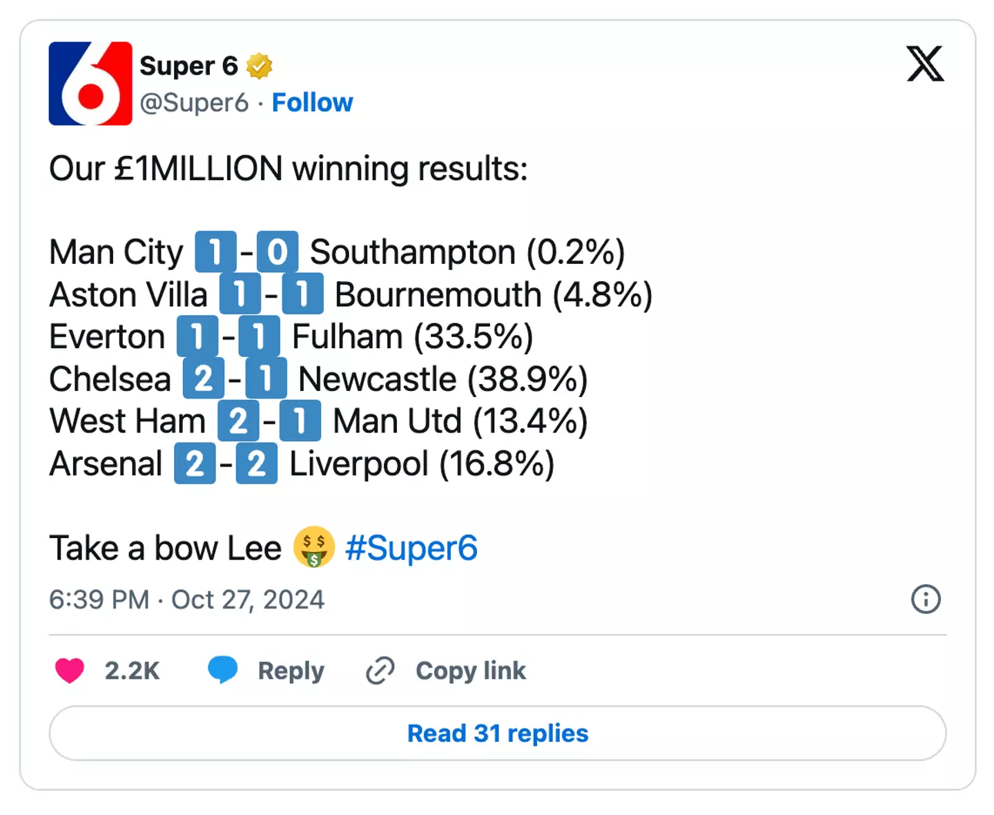 Image credit: X/@Super6