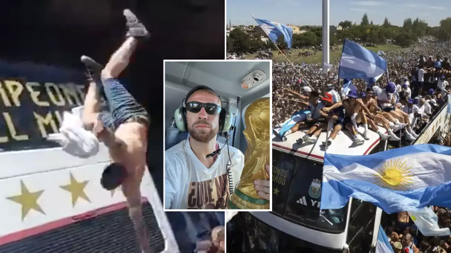 Argentina players forced to fly over Buenos Aires by helicopter after wild World Cup parade is abandoned