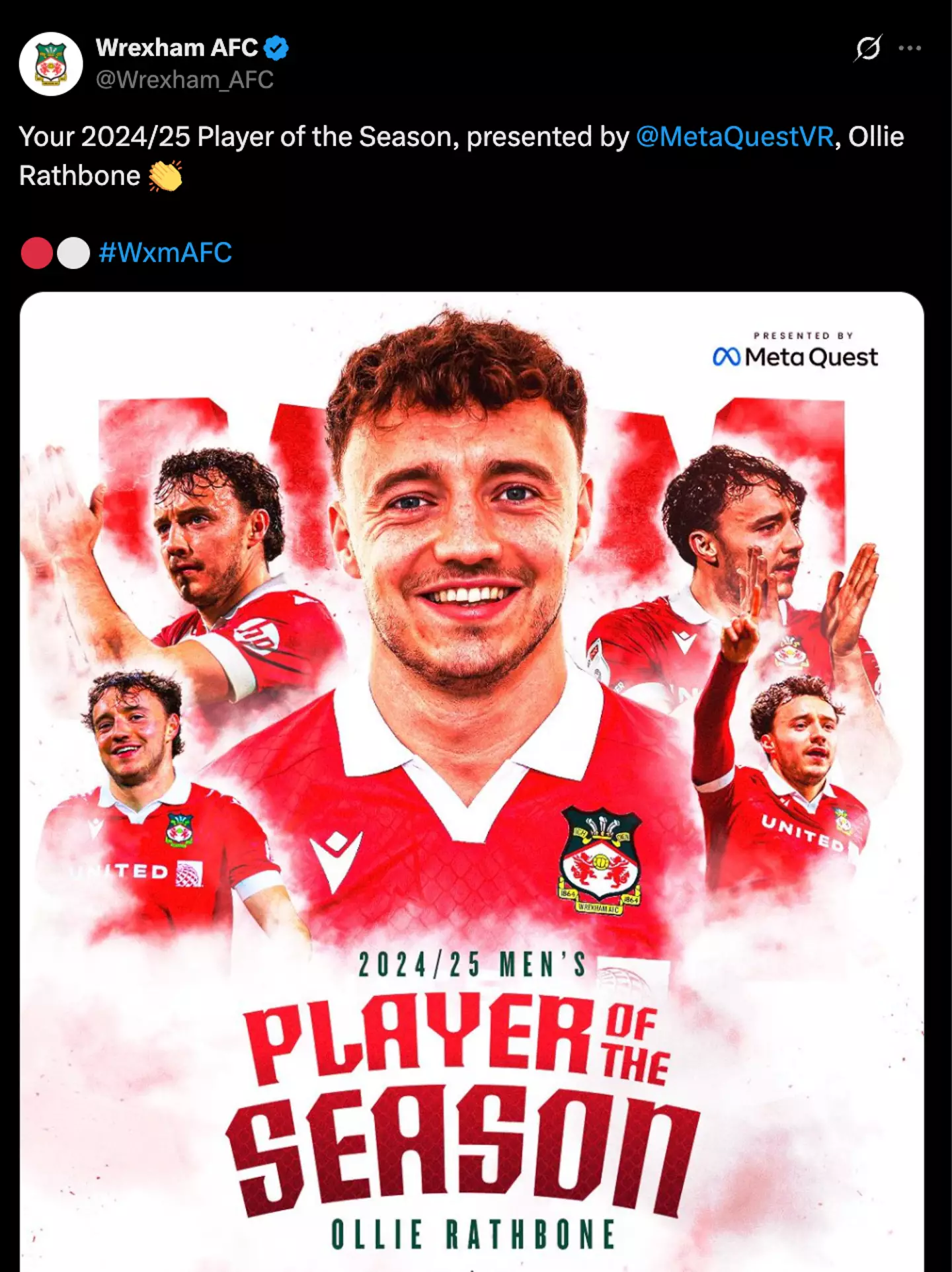 Image: Twitter/@WrexhamAFC