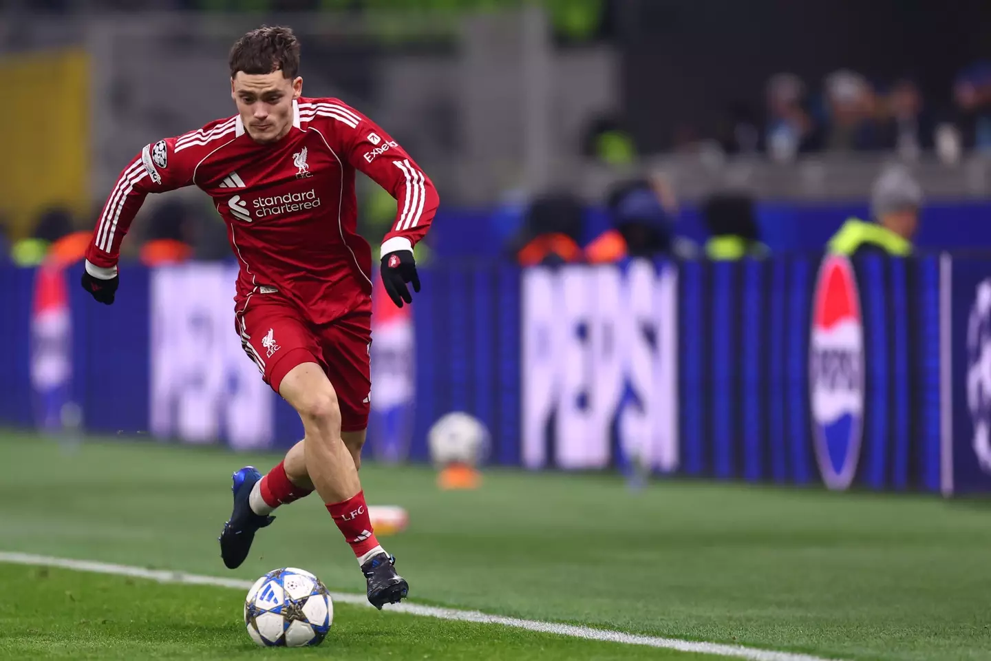 Florian Wirtz in action against Liverpool. Image: Getty