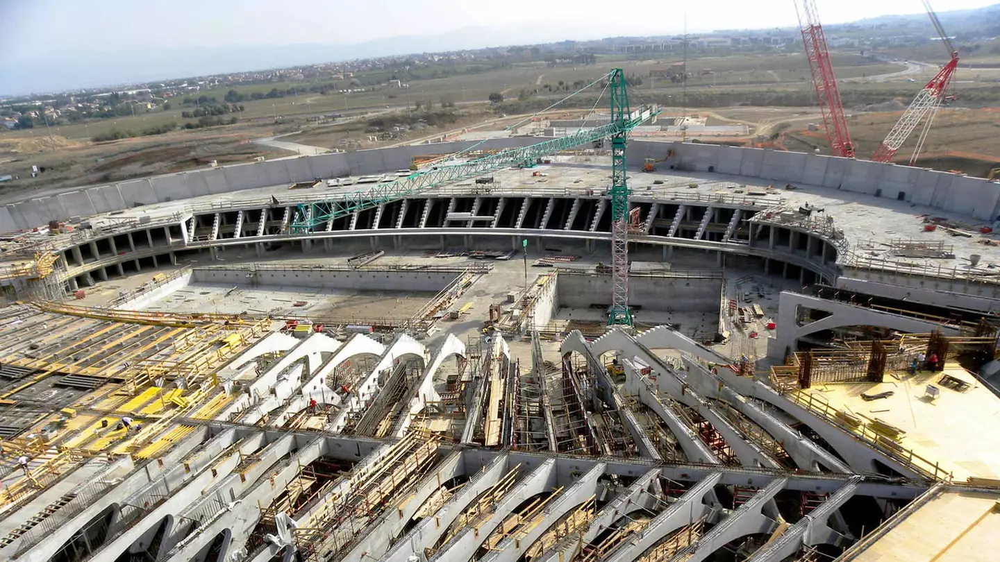 Forgotten 'skeleton' stadium that was abandoned after costing £505m will finally be completed 12 years later