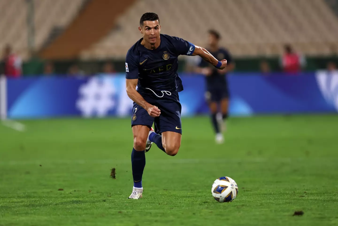 Cristiano Ronaldo in action for Al Nassr. Image: Getty 