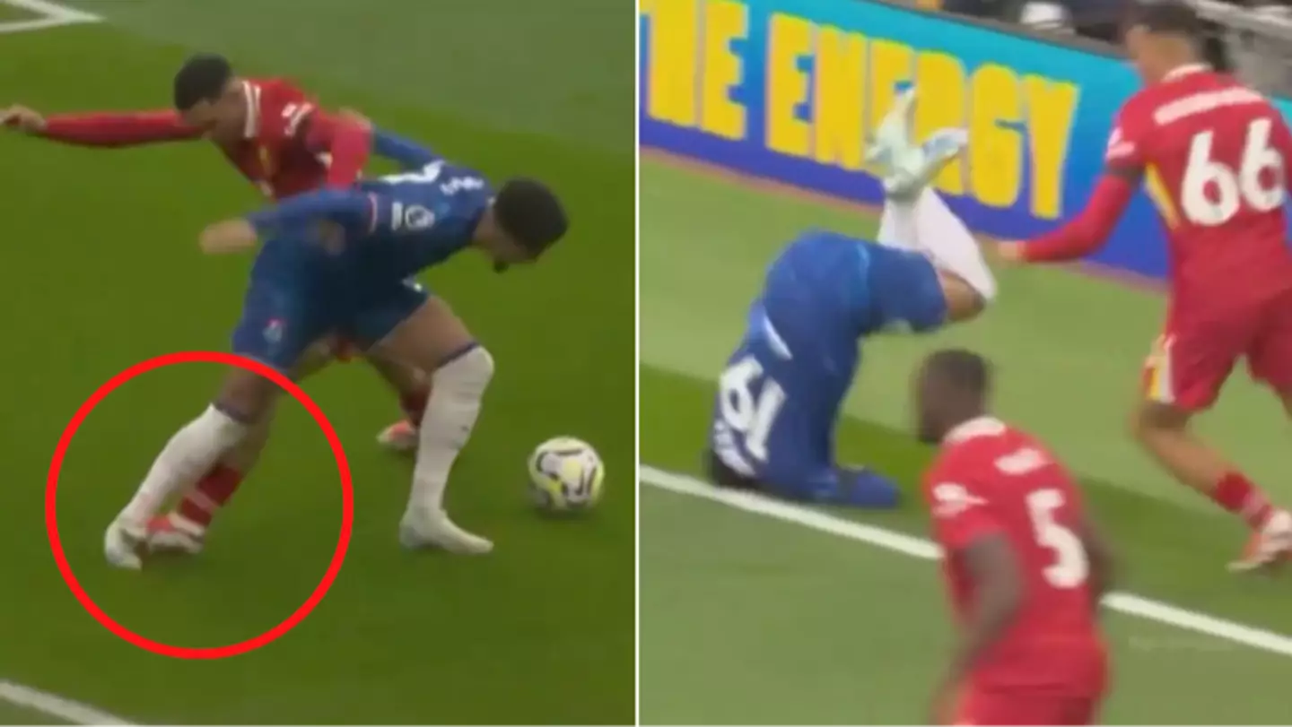 Fans are convinced Chelsea should have had a penalty as new angle of Trent Alexander-Arnold challenge emerges