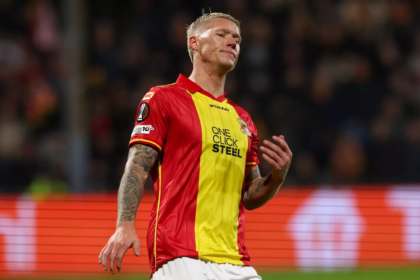 Go Ahead Eagles have fined Victor Edvardsen after he mocked Angelo Stiller. Image: Getty