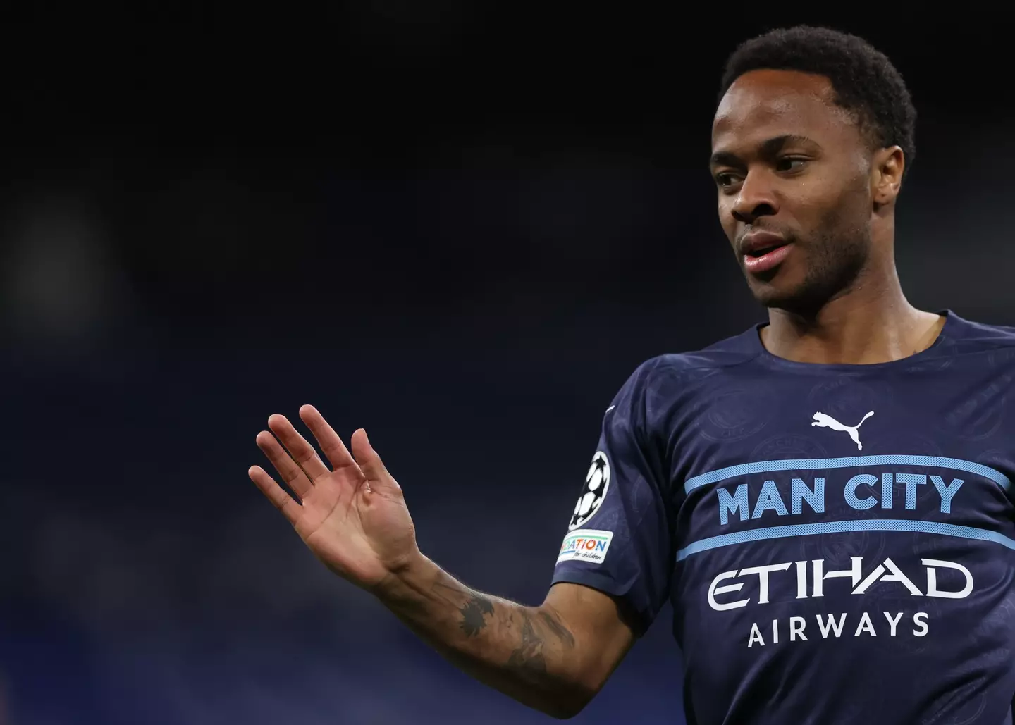 Raheem Sterling against Real Madrid for Manchester City in the Champions League semi-finals (Alamy)