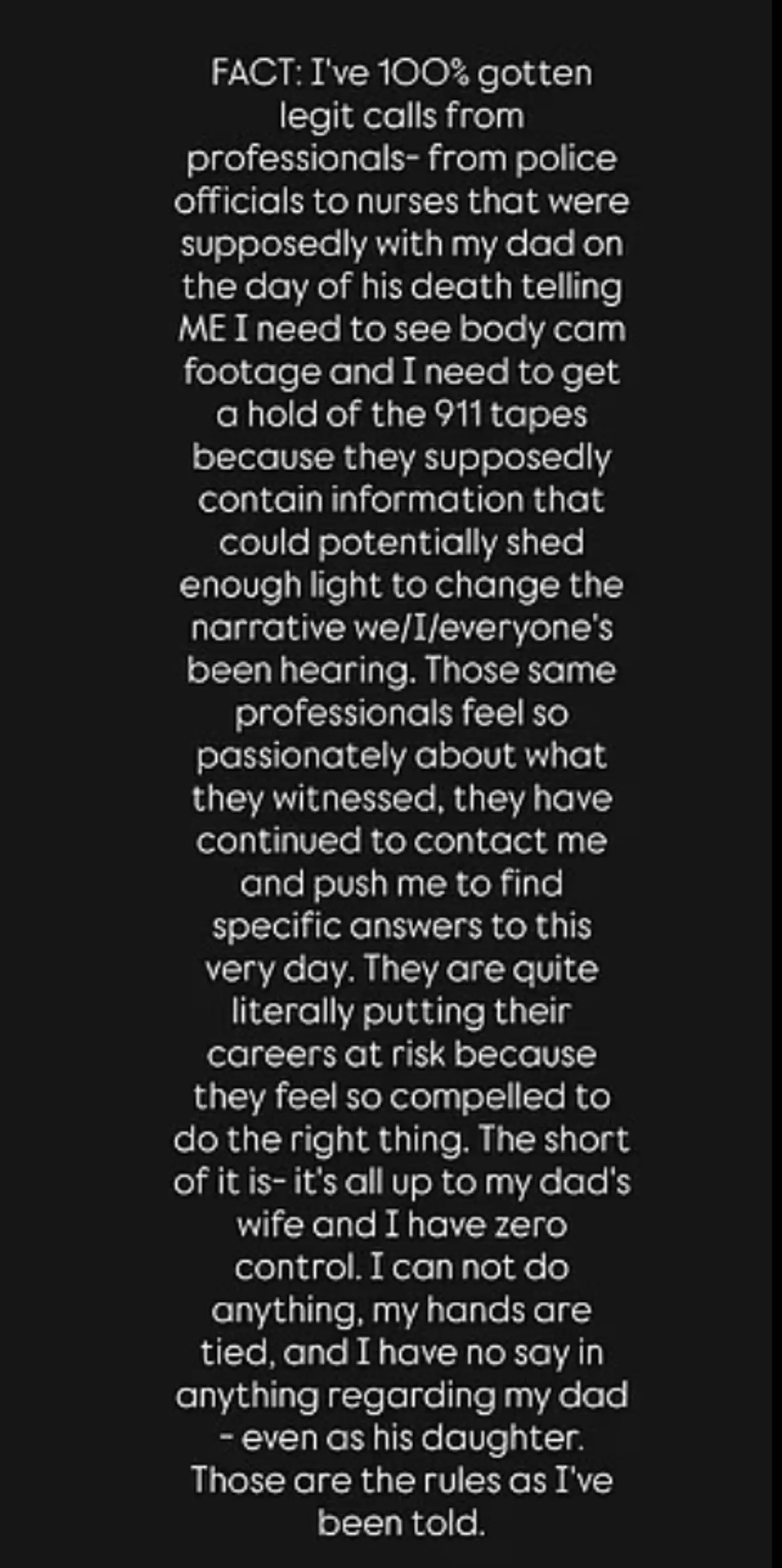 Brooke Hogan posted the statement on her Instagram story. Image credit: mizzhogan/Instagram