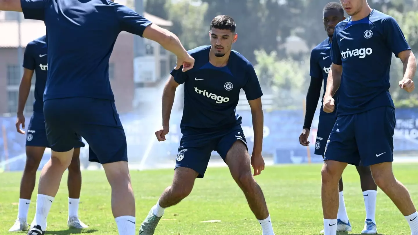 Armando Broja training in Los Angeles. (Chelsea FC)