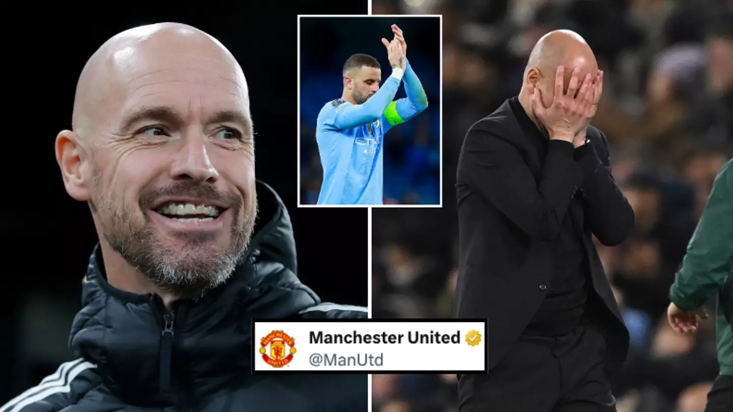 Fans think official Man Utd account aimed dig at Man City moments after Champions League defeat