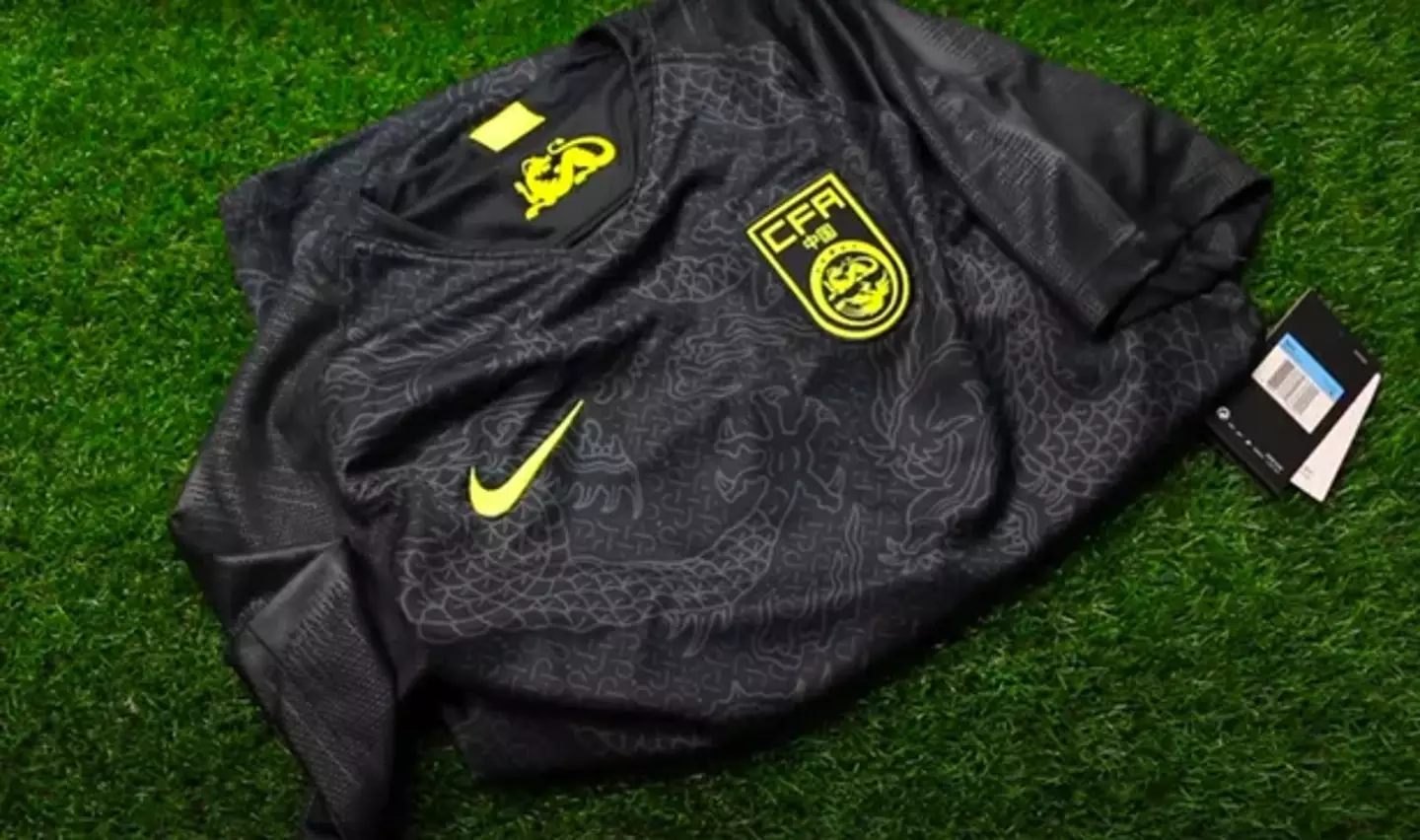 China's dragon themed shirt never made it on to the pitch. Image credit: The Daily Star