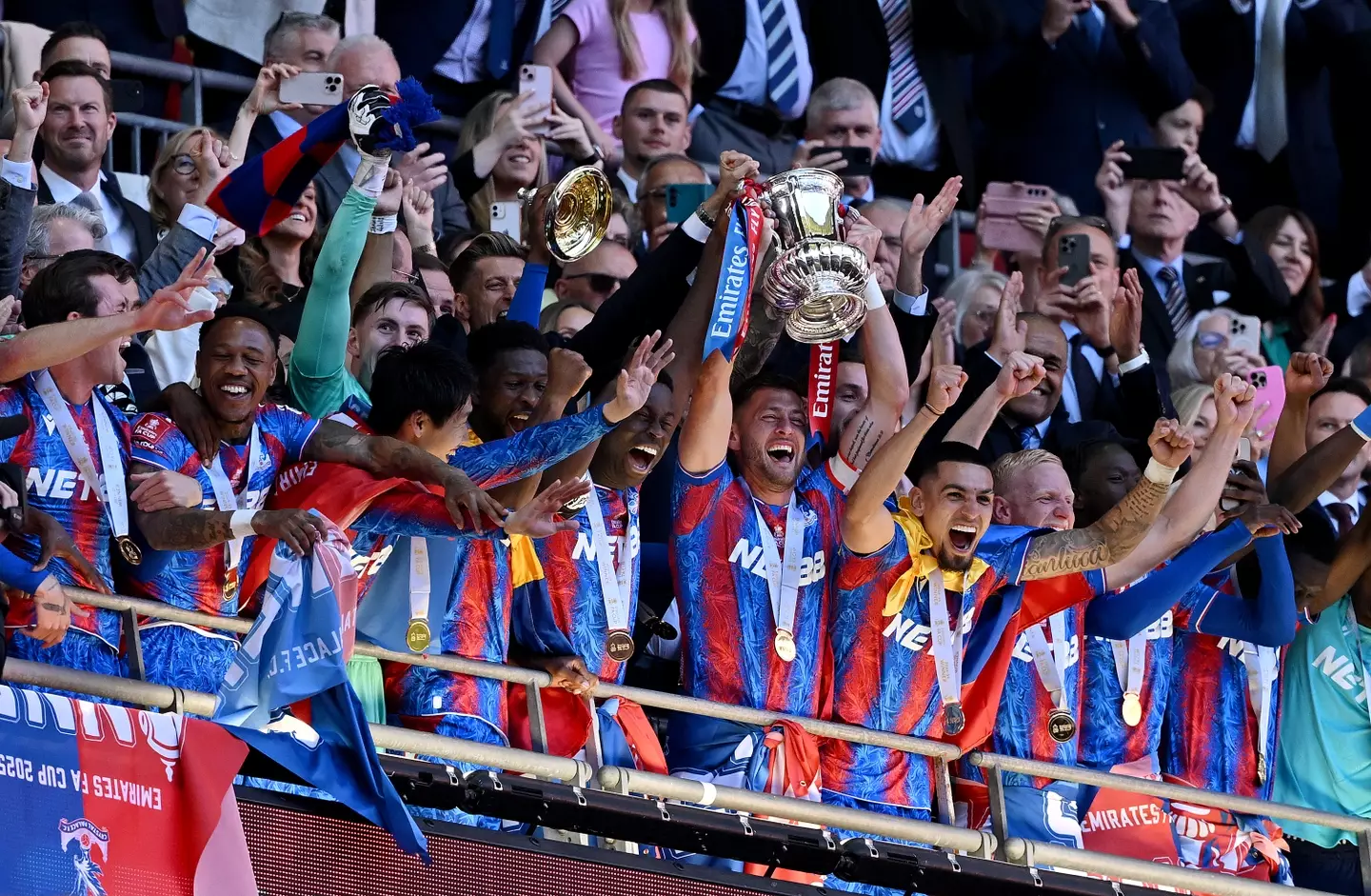 Crystal Palace beat Manchester City in last season's FA Cup final. Image: Getty
