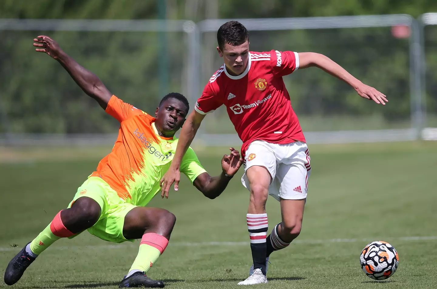 Harrison Parker in action for Manchester United. Image: Getty