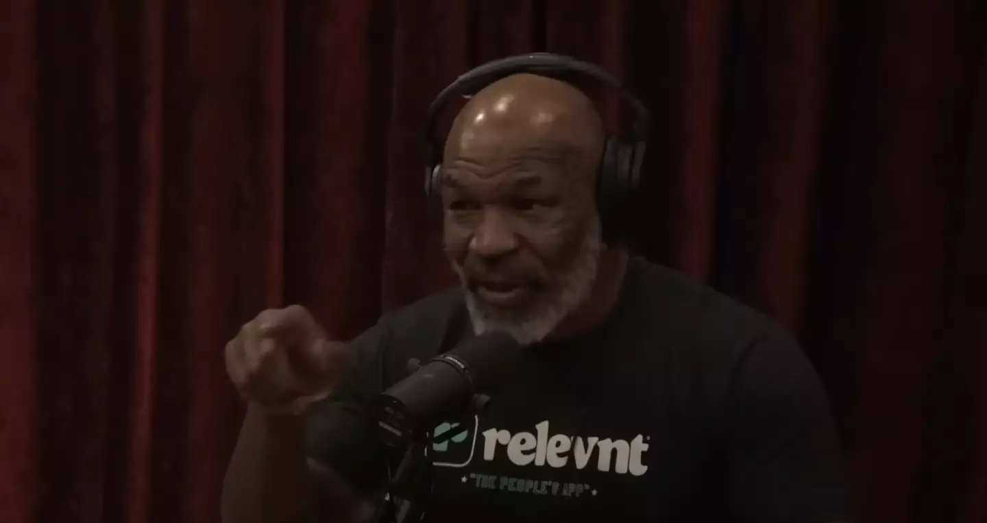 Mike Tyson during his appearance on Joe Rogan's podcast. Image: Getty