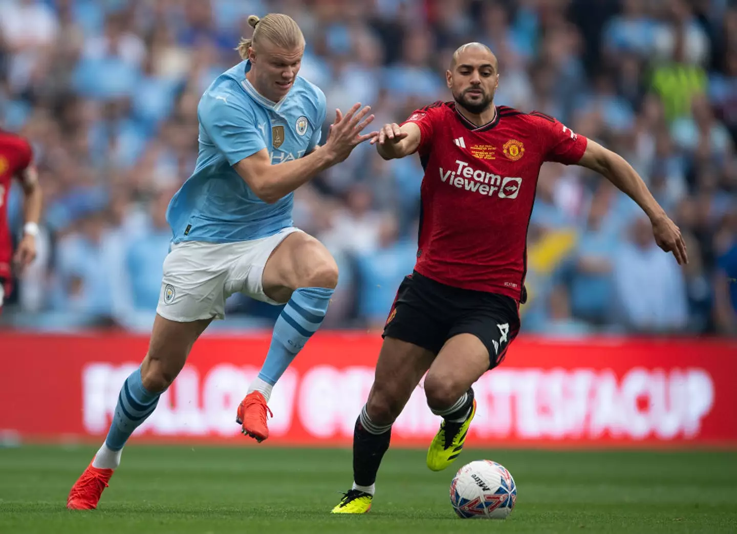 Sofyan Amrabat made 30 appearances for Manchester United. (Image: Getty)