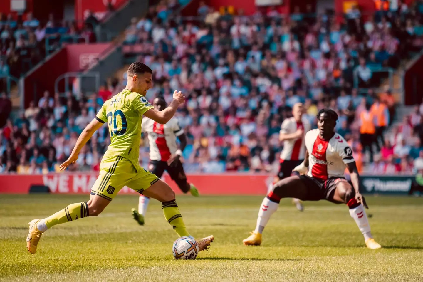 Diogo Dalot against Southampton. (Man Utd)