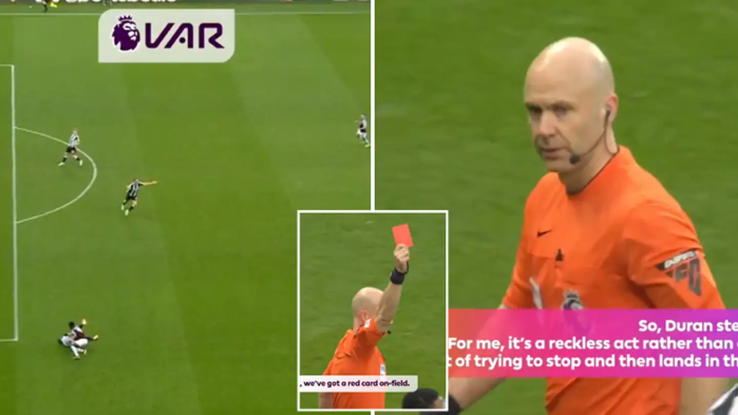 VAR audio emerges of Jhon Duran red card against Newcastle and it's left fans completely stunned