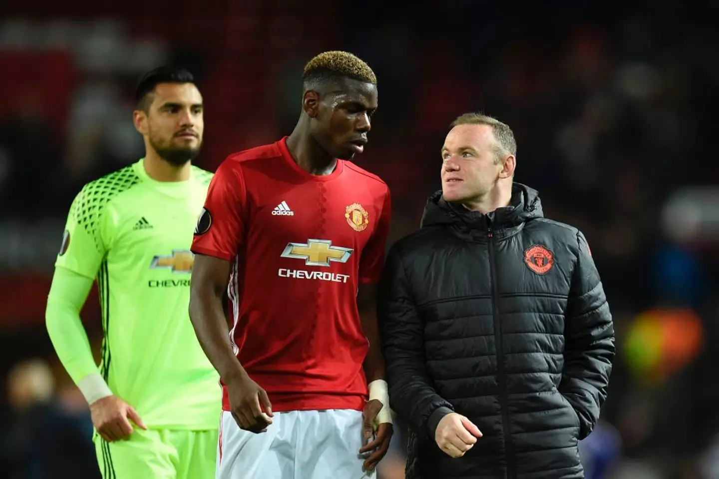 Paul Pogba and Wayne Rooney pictured while playing for Man Utd - Getty