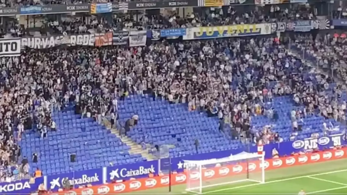 Espanyol fans leave seats and call for Barcelona match to be ABANDONED after major incident outside stadium