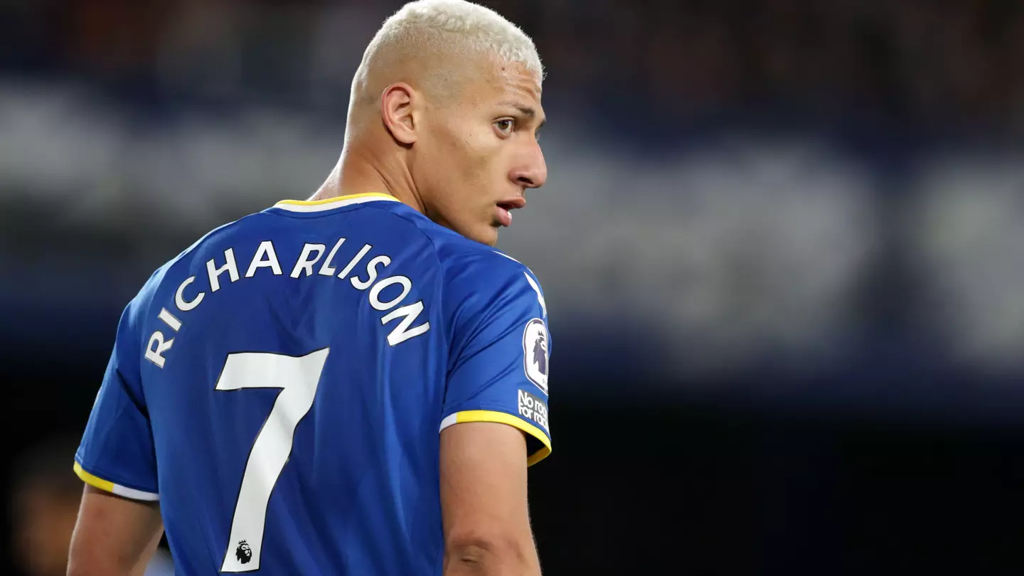 Richarlison of Everton against Leicester City in the Premier League. (Alamy)