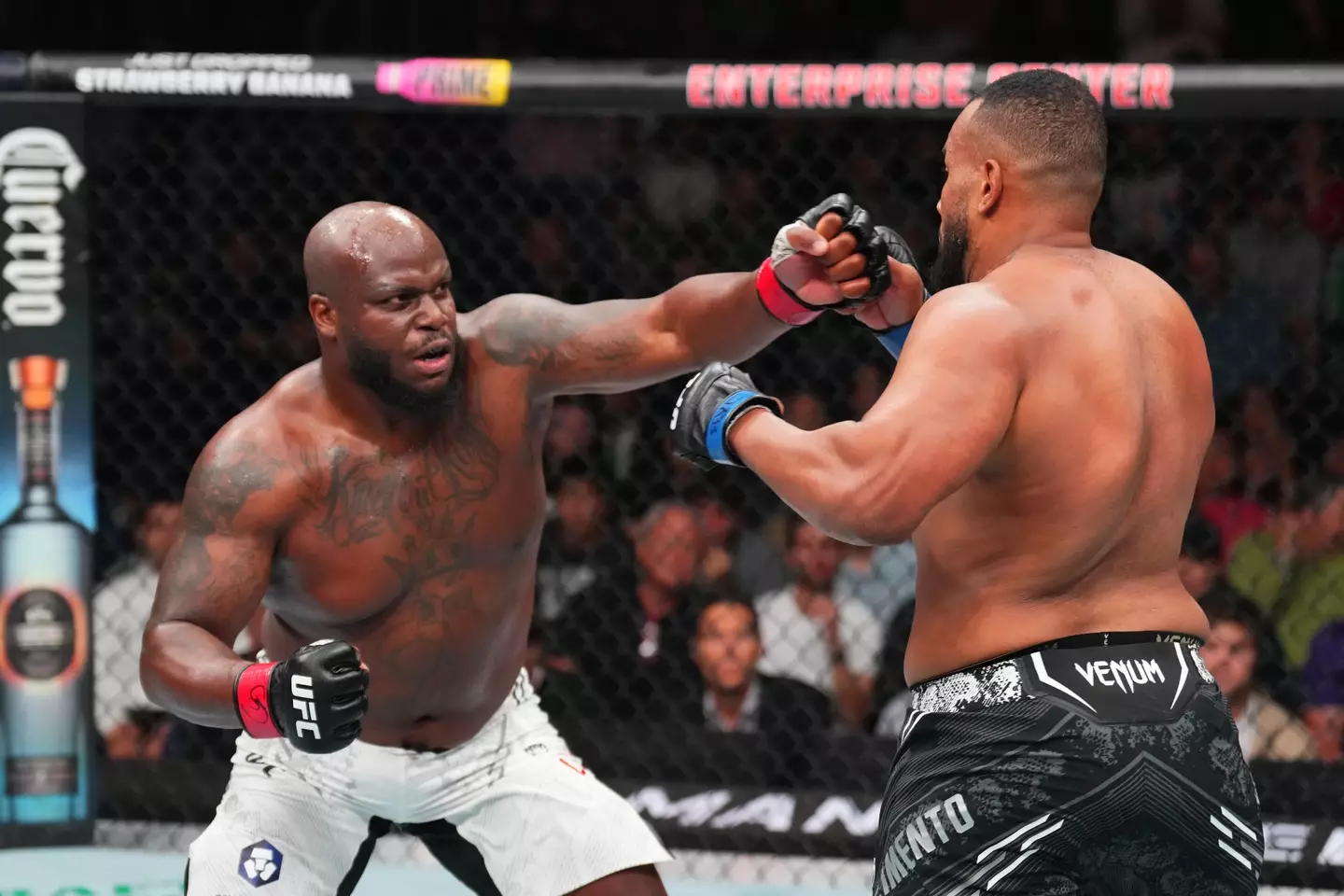 Derrick Lewis during his UFC bout against Rodrigo Nascimento. Image: Getty