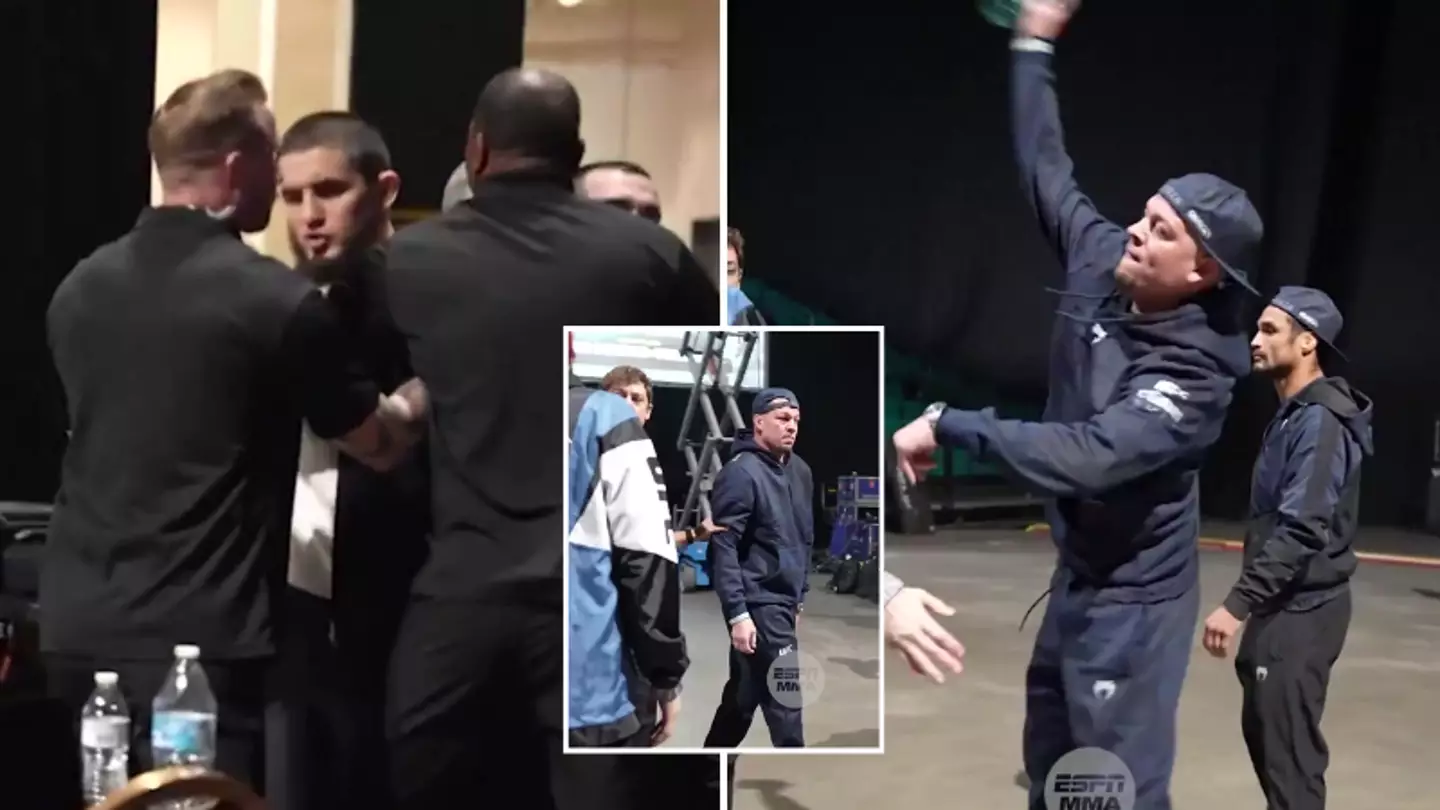 Nate Diaz almost started riot backstage at UFC 310 weigh-ins after launching missile at Islam Makhachev