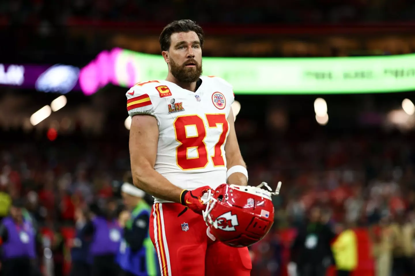 Travis Kelce and his Chiefs team-mates had a night to forget at Super Bowl LIX (Image: Getty)