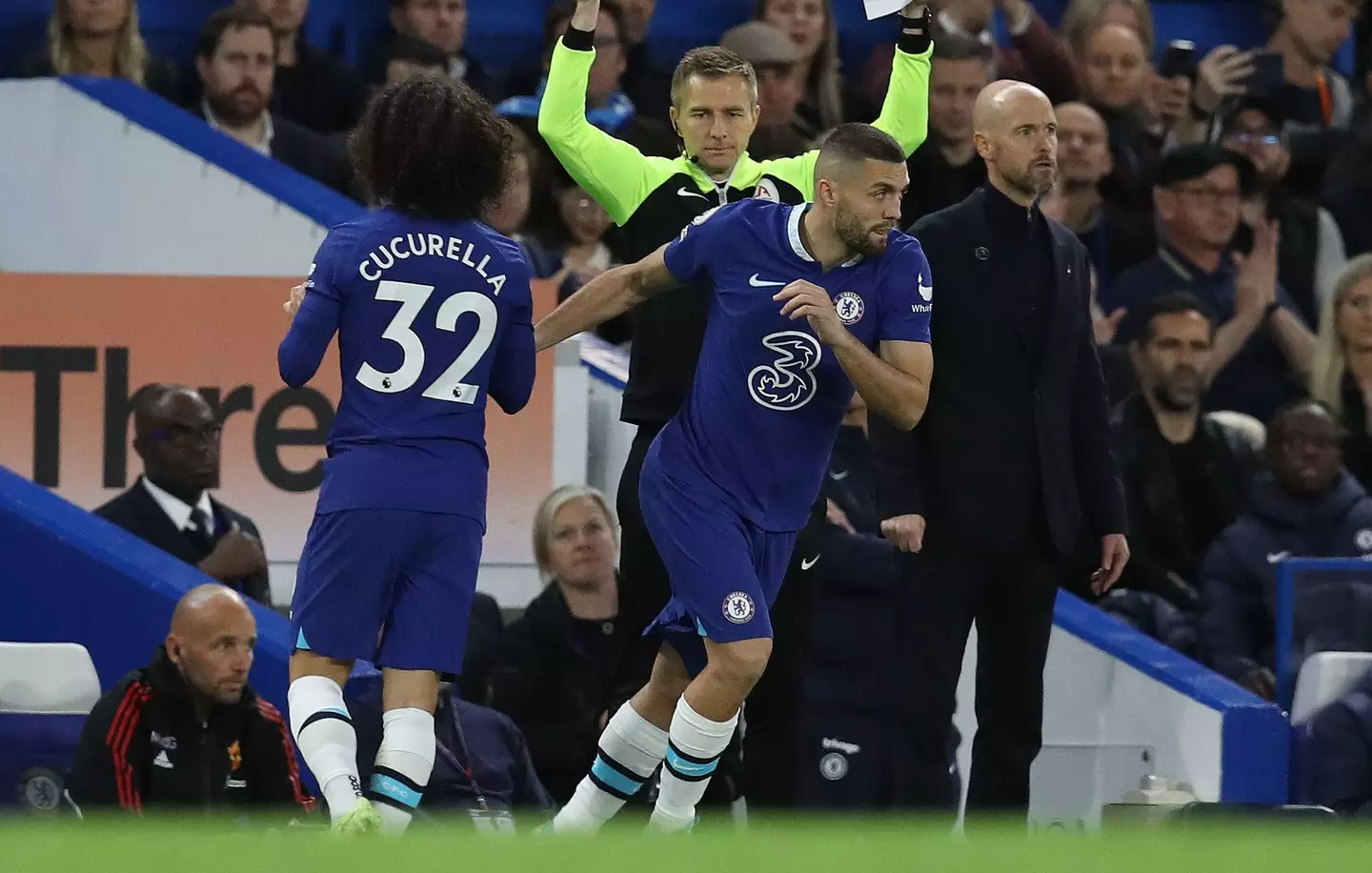 Mateo Kovacic replacing Marc Cucurella for Chelsea against Man Utd. (Alamy)