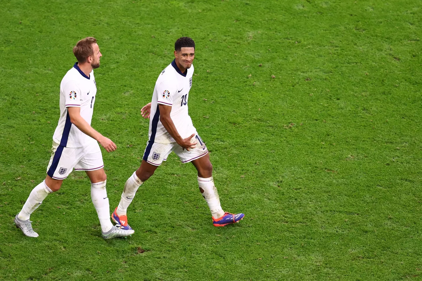 Bellingham performing the gesture at the Euros (Image: Getty)