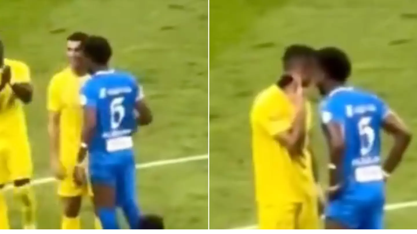 Cristiano Ronaldo provides hilarious reaction to 'unknown' Al Hilal player trying to fight him