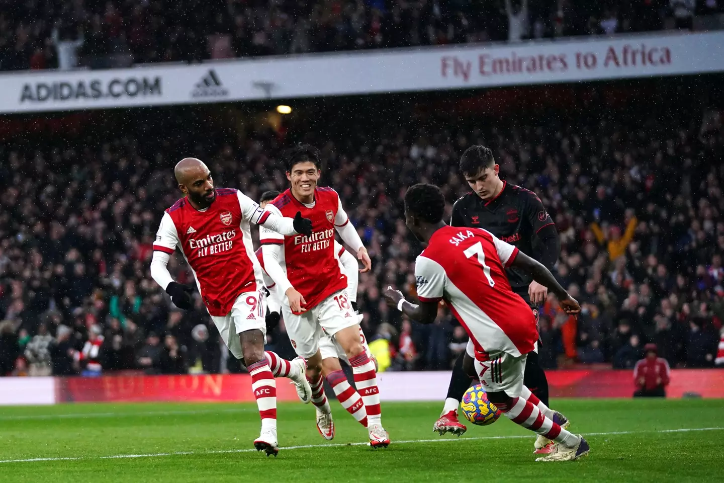 The Gunners didn't need Aubameyang in the end. Image: PA Images