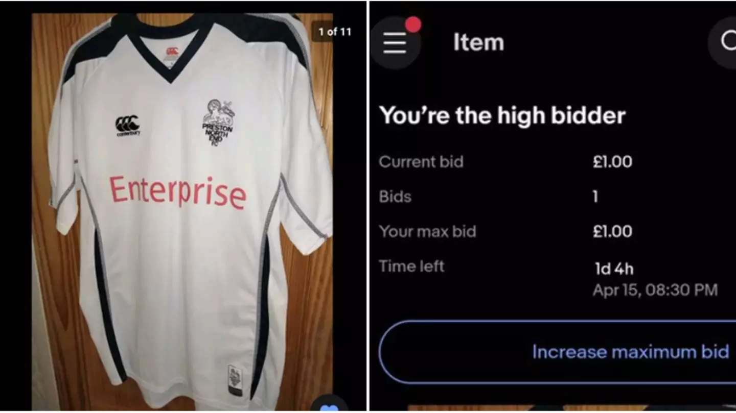 Man drops eBay clanger when he tries to buy Preston shirt for £1