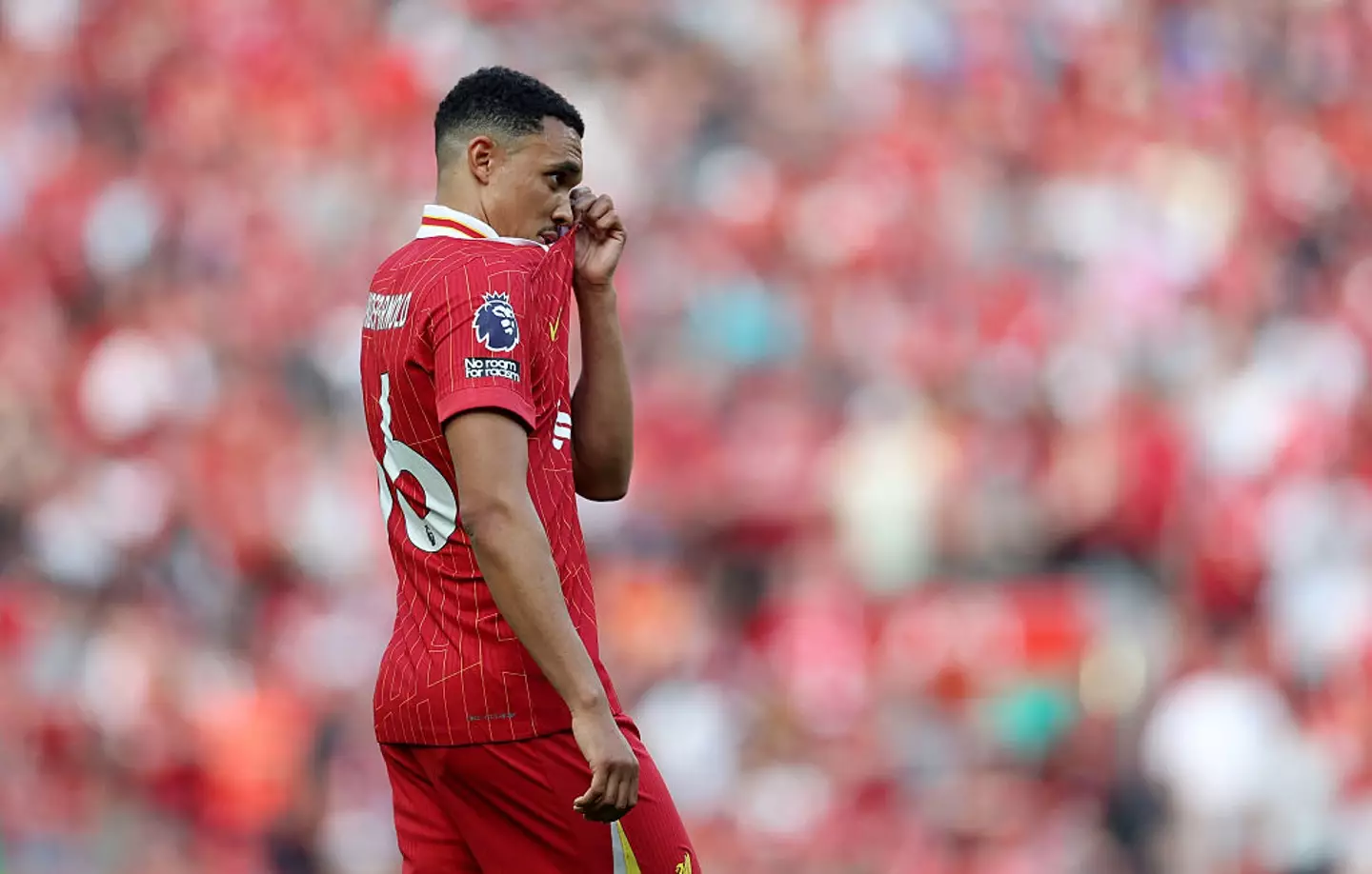Liverpool fans booed Trent Alexander-Arnold at Anfield during the match against Arsenal. (Image: Getty)