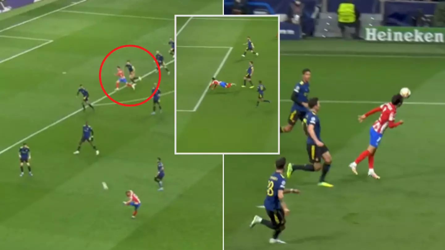 Joao Felix Scores Insane Diving Header Vs Manchester United, The Hang-Time Was Ridiculous