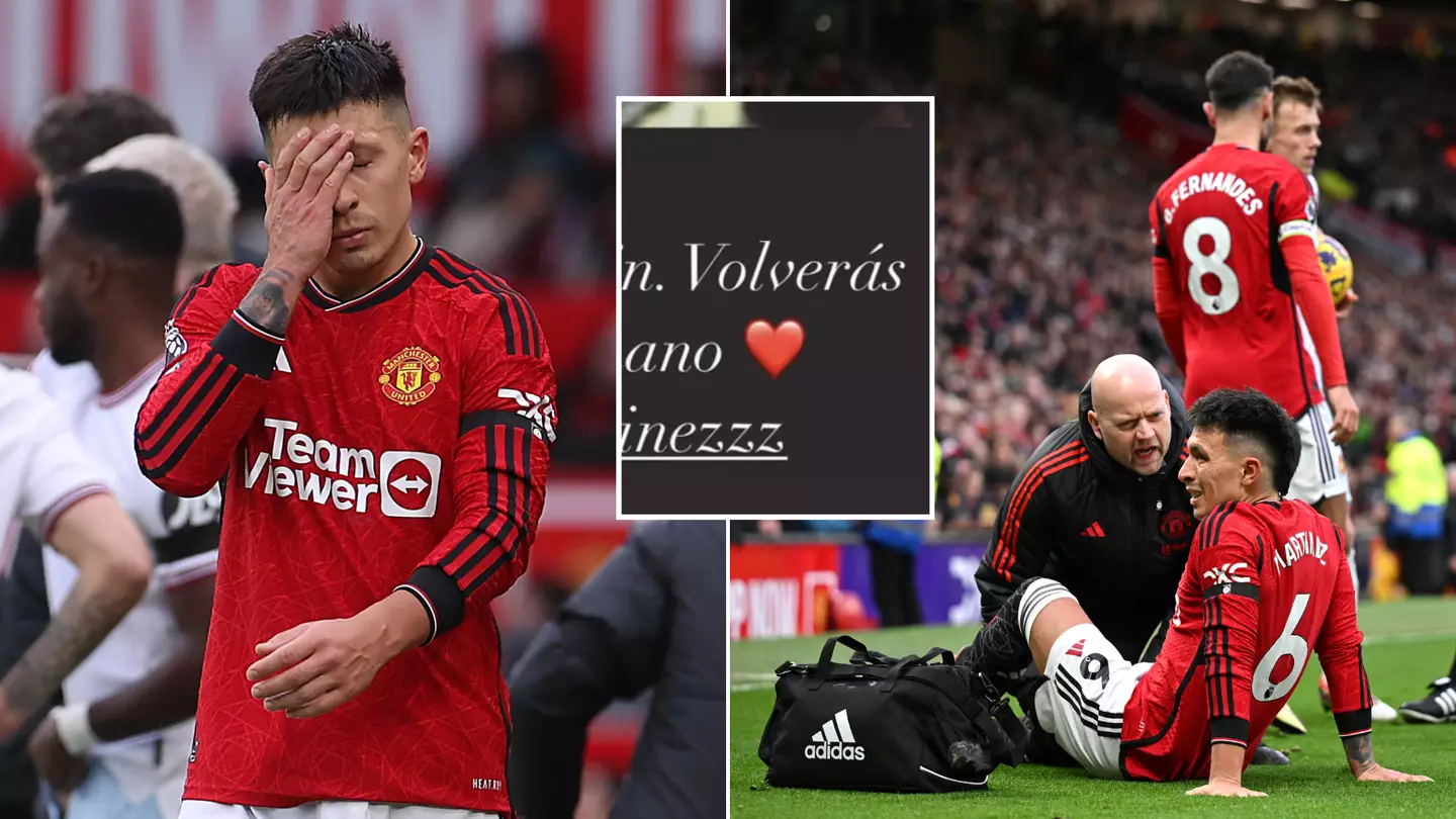 Man Utd star sends emotional message to Lisandro Martinez as worrying injury update given