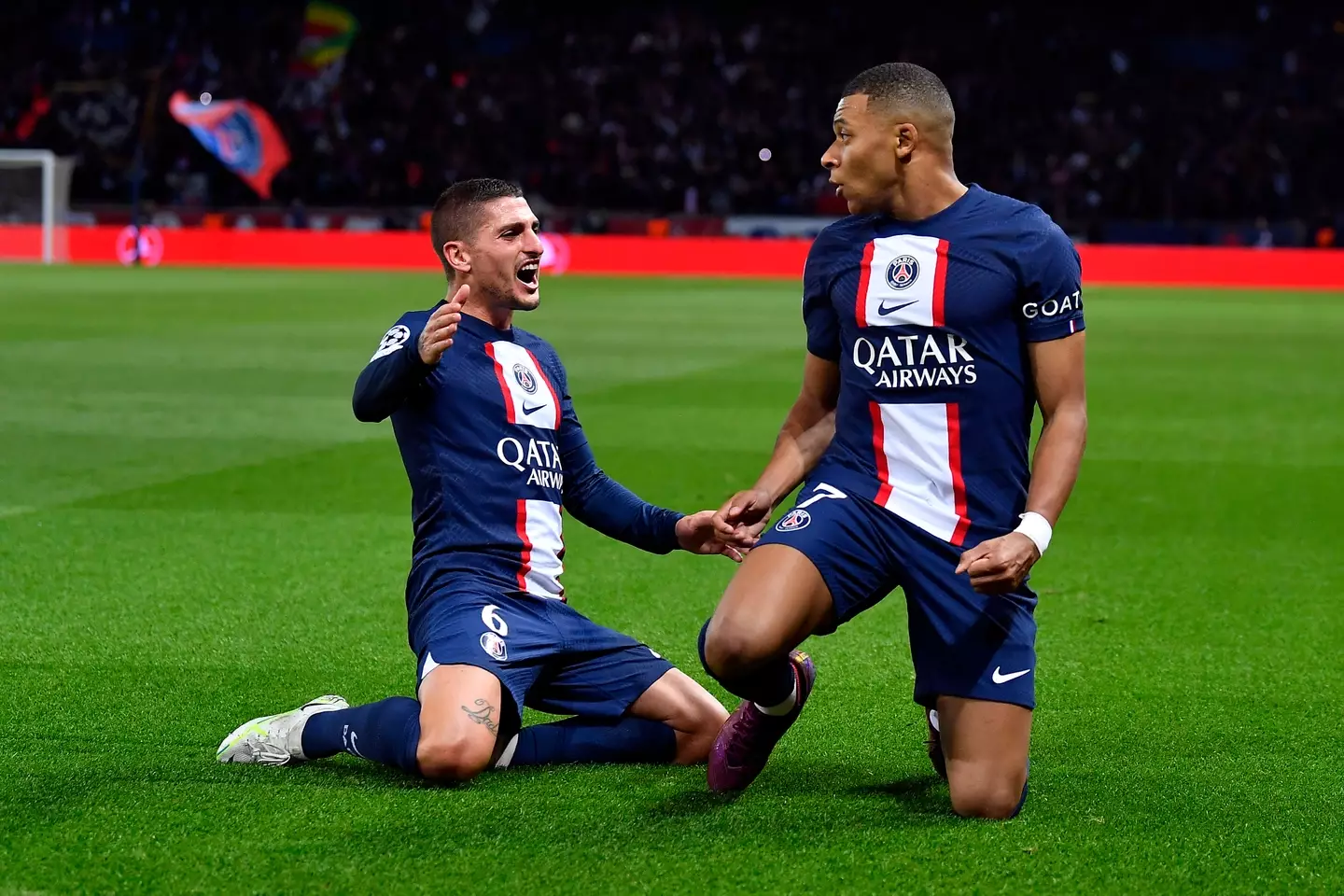 Marco Verratti and Kylian Mbappe (credit: getty)