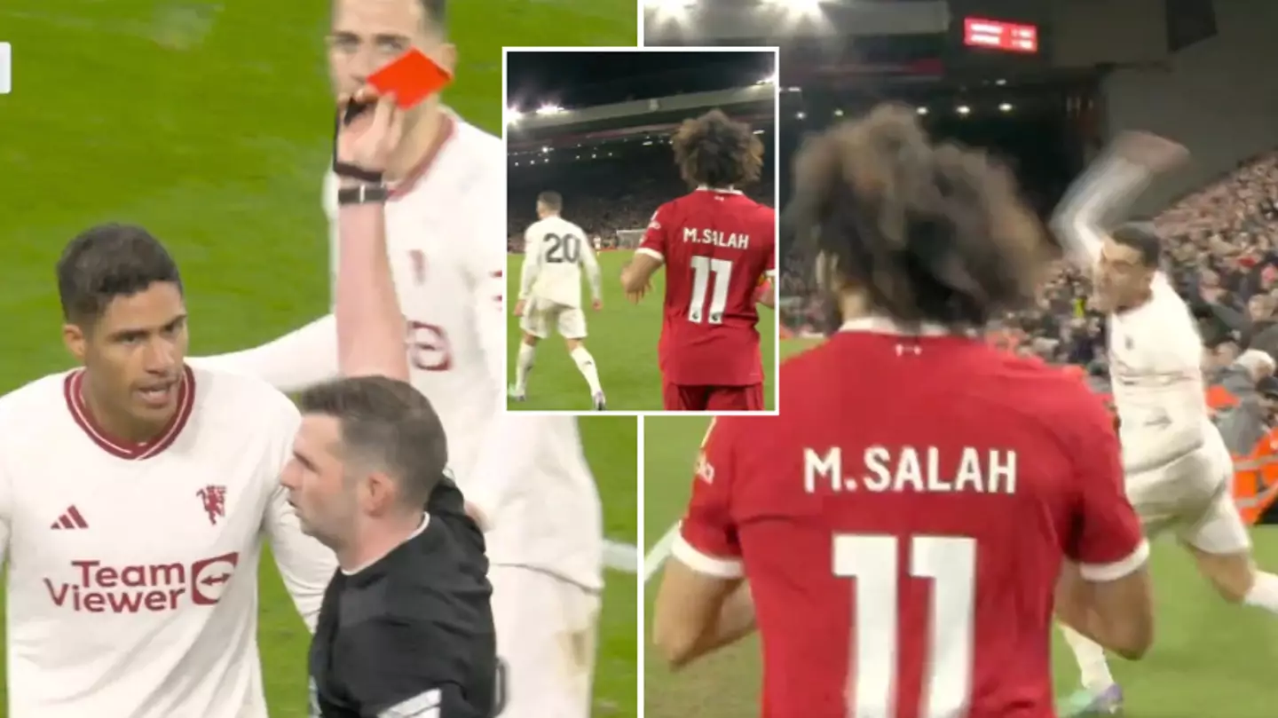 Diogo Dalot receives red card for bizarre 'double dissent' offence and it's baffled everyone
