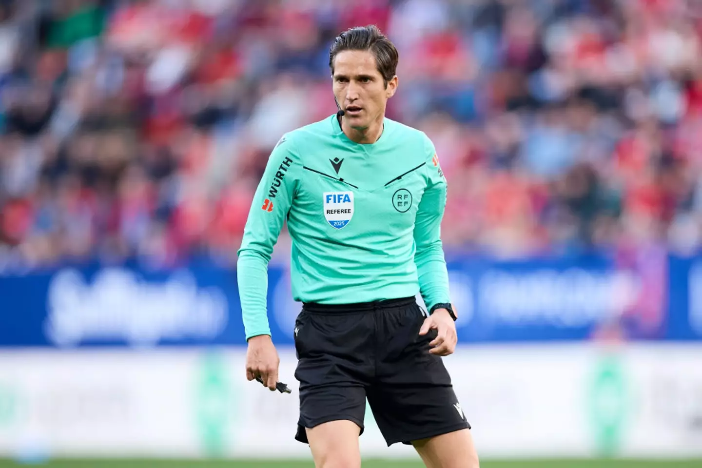 Munuera Montero pictured during Real's 1-1 draw against Osasuna (Image: Getty)
