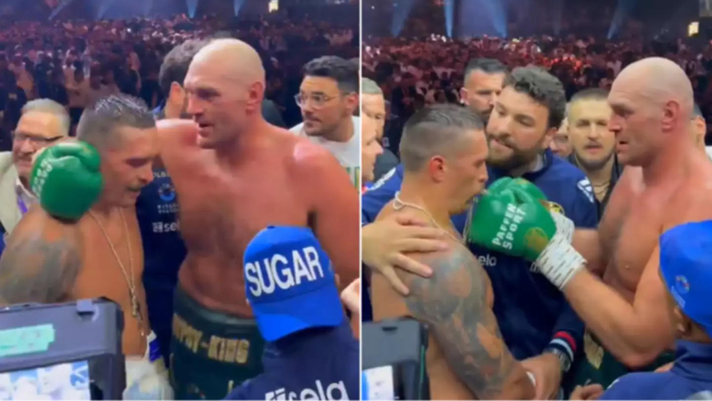 What Tyson Fury said to Oleksandr Usyk in the ring immediately after instant classic in Saudi Arabia
