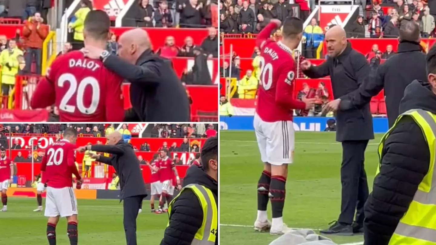 Erik ten Hag gave Diogo Dalot a 30-second lecture rather than celebrate first goal vs Leicester
