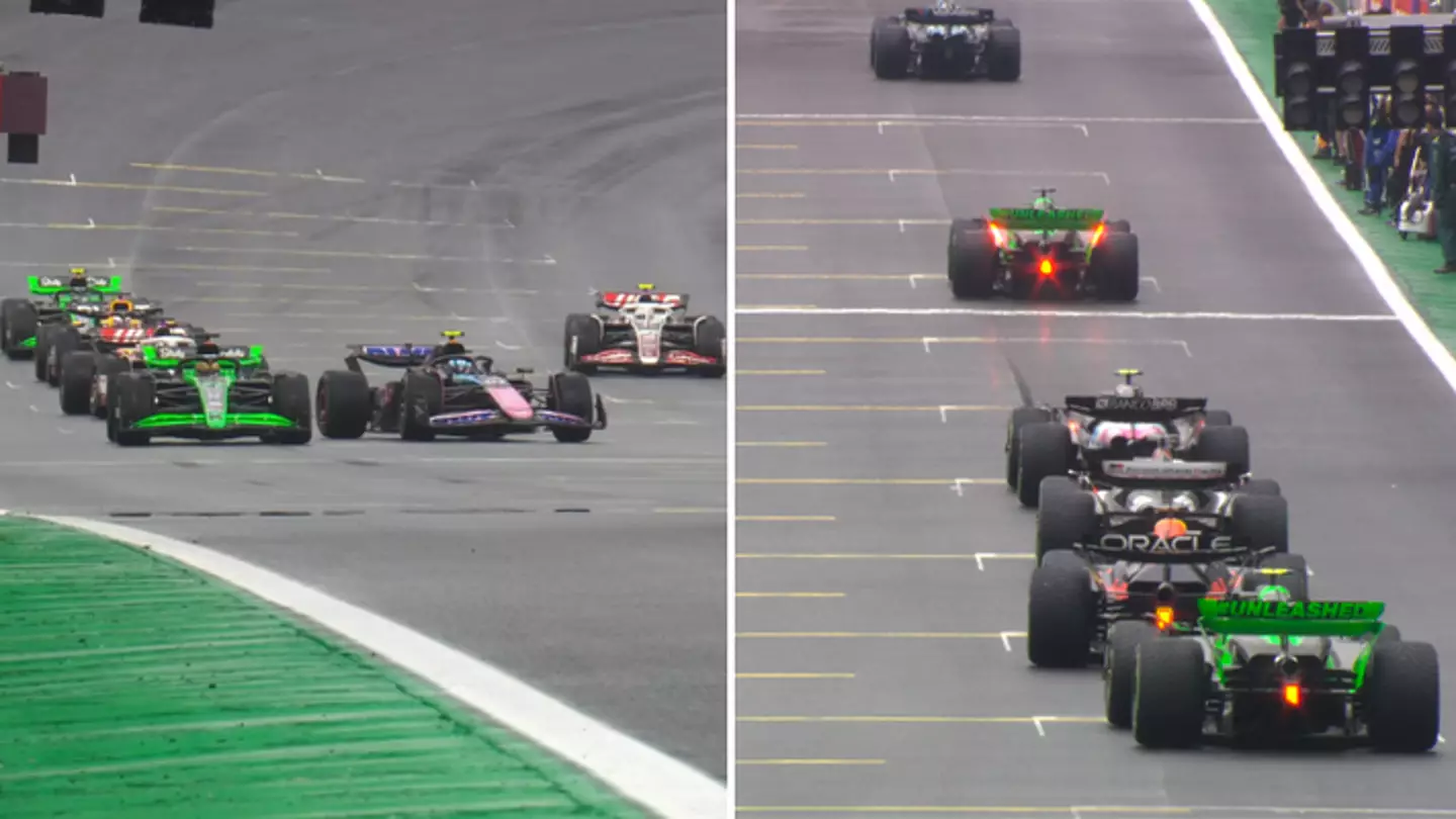 Brazilian GP plunged into chaos after 'aborted start' as driver has bizarre incident during formation lap