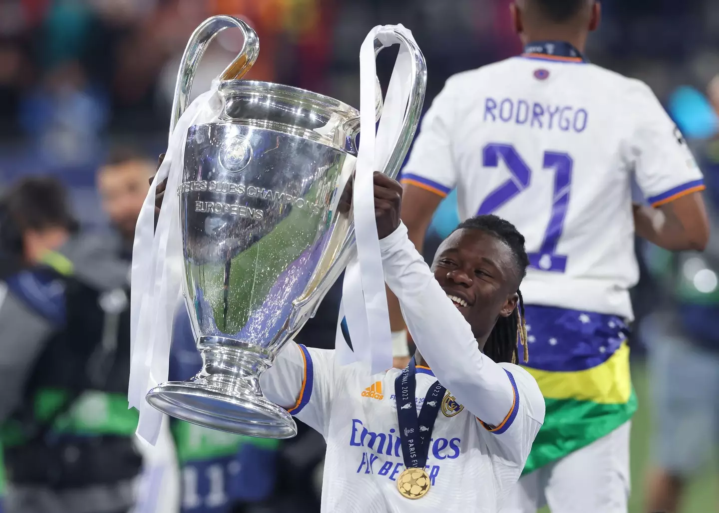 Camavinga won the Champions League and La Liga titles with Real Madrid this season (Image: PA)