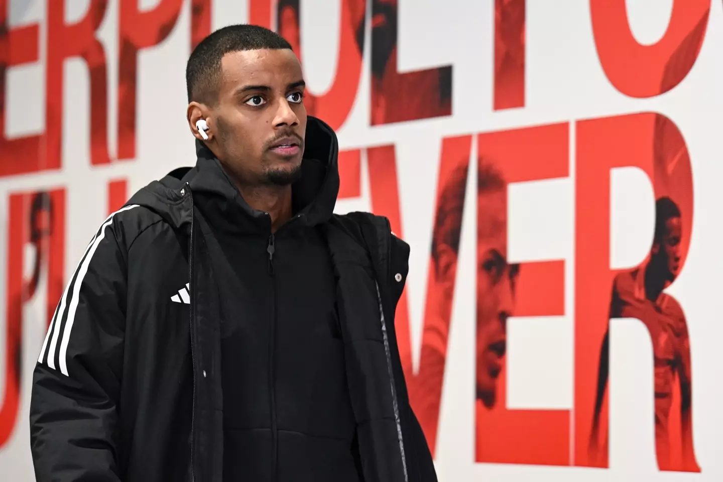 Alexander Isak could be banned from touching the 'This Is Anfield' sign at Liverpool if Arne Slot has continued Jurgen Klopp's tradition. Image: Getty