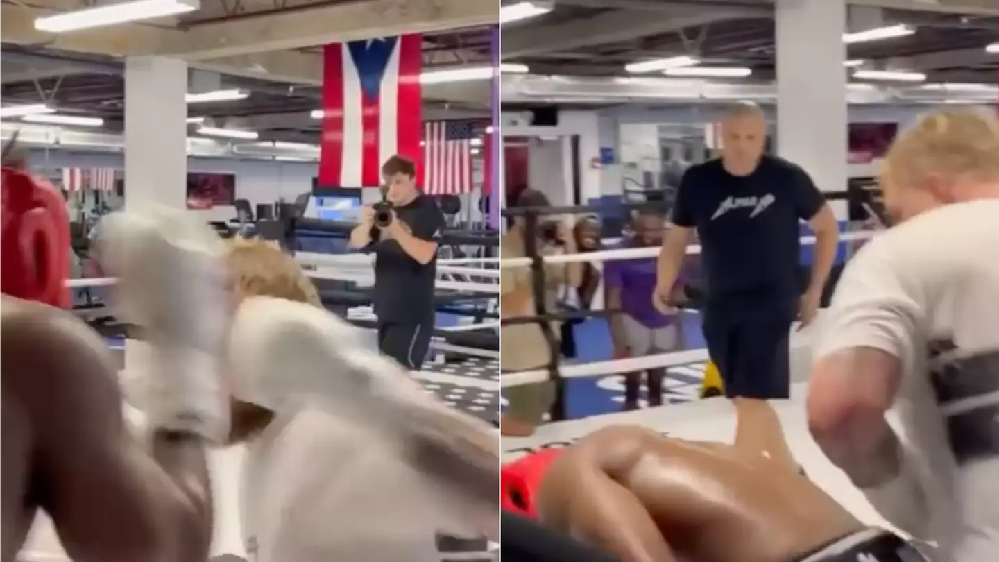 Jake Paul drops sparring partner and takes dig at Paddy Pimblett