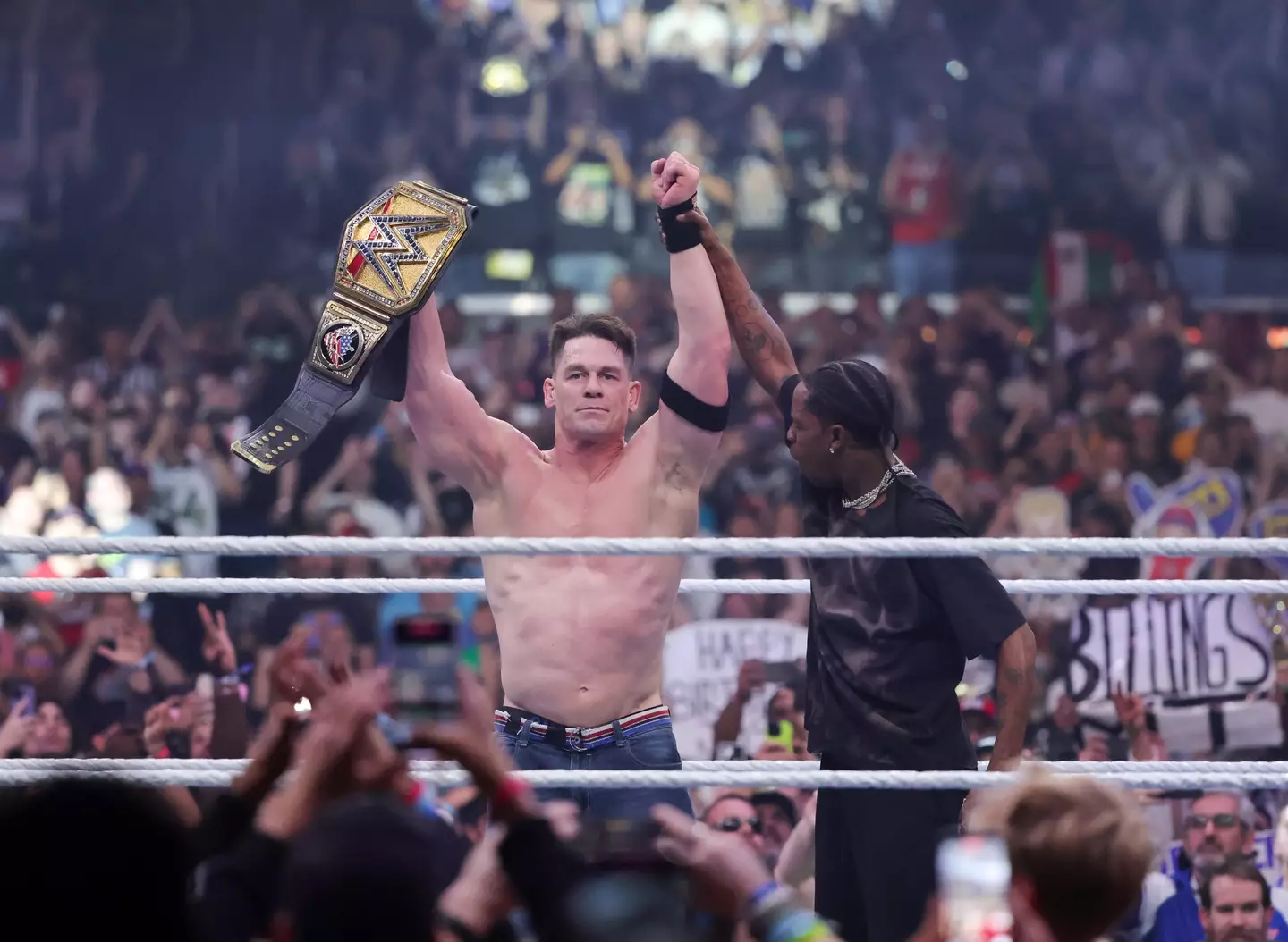 John Cena at WrestleMania 41. Image: Ethan Miller / Staff via Getty